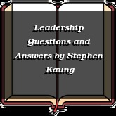 Leadership Questions and Answers