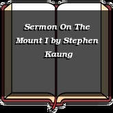 Sermon On The Mount I