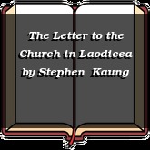 The Letter to the Church in Laodicea