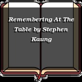 Remembering At The Table