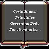 Corinthians: Principles Governing Body Functioning