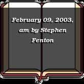 February 09, 2003, am