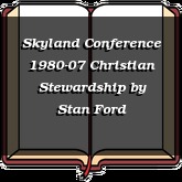 Skyland Conference 1980-07 Christian Stewardship