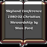 Skyland Conference 1980-02 Christian Stewardship