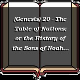 (Genesis) 20 - The Table of Nations; or the History of the Sons of Noah