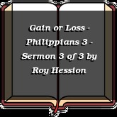 Gain or Loss - Philippians 3 - Sermon 3 of 3