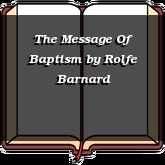 The Message Of Baptism