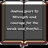 Joshua (part 5): Strength and courage for the weak and fearful