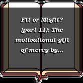 Fit or Misfit? (part 11): The motivational gift of mercy