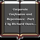 Corporate Confession and Repentance - Part 1