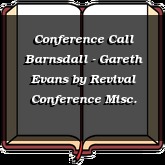 Conference Call Barnsdall - Gareth Evans
