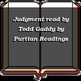 Judgment read by Todd Gaddy