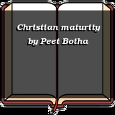 Christian maturity