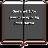 God's will for young people