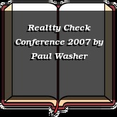 Reality Check Conference 2007