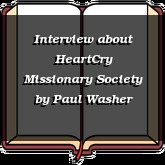 Interview about HeartCry Missionary Society