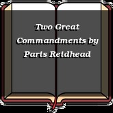 Two Great Commandments