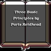 Three Basic Principles