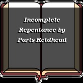Incomplete Repentance