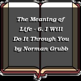 The Meaning of Life - 6. I Will Do It Through You