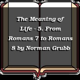The Meaning of Life - 5. From Romans 7 to Romans 8