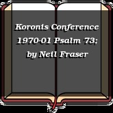 Koronis Conference 1970-01 Psalm 73;