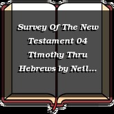 Survey Of The New Testament 04 Timothy Thru Hebrews
