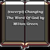 (excerpt) Changing The Word Of God