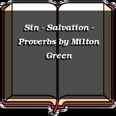 Sin - Salvation - Proverbs