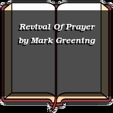 Revival Of Prayer
