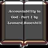 Accountability to God - Part 1