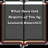 What Does God Require of You