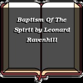 Baptism Of The Spirit