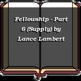 Fellowship - Part 6 (Supply)