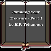 Pursuing Your Treasure - Part 1