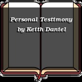 Personal Testimony