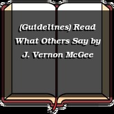 (Guidelines) Read What Others Say