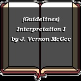 (Guidelines) Interpretation I