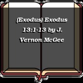 (Exodus) Exodus 13:1-13