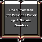 God's Provision for Personal Power