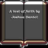 A test of faith