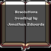 Resolutions (reading)