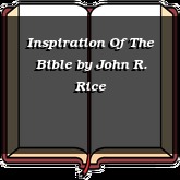 Inspiration Of The Bible