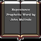 Repentance Prophetic Word