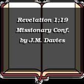 Revelation 1;19 Missionary Conf.