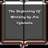 The Beginning Of Ministry