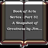Book of Acts Series - Part 31 | A Snapshot of Greatness
