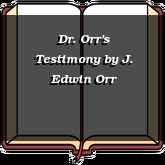 Dr. Orr's Testimony