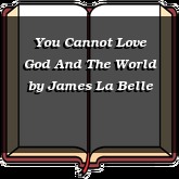You Cannot Love God And The World