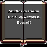 Studies In Psalm 16:-01